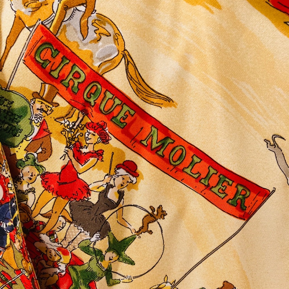 Hermès  Silk Scarf Print "Cirque Molier"  Blouse - Picture 5 of 13